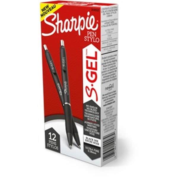 Sharpe Manufacturing Sharpie 0.38 mm S-Gel Pen, Black, 12PK SAN2140521 - main